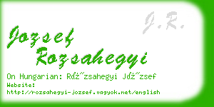 jozsef rozsahegyi business card